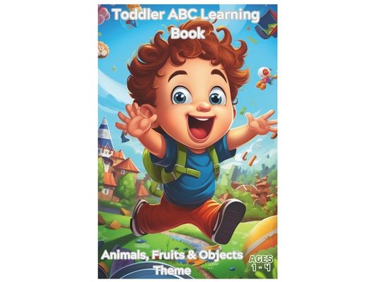 Toddler ABC Learning Book: A Colorful Journey from A to Z (Animals, Fruits & Objects Theme): Help teach your cute little toddler ABCs and discove