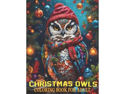 Christmas Owls Coloring Book For Adult: Beautiful Christmas Owls Coloring Pages For Kids, Teens To Relieve Stress And Relaxing: Stained Glass Owls Col