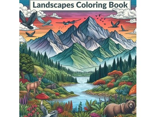 Landscapes Coloring Book: A Coloring Book of Landscapes and Wildlife
