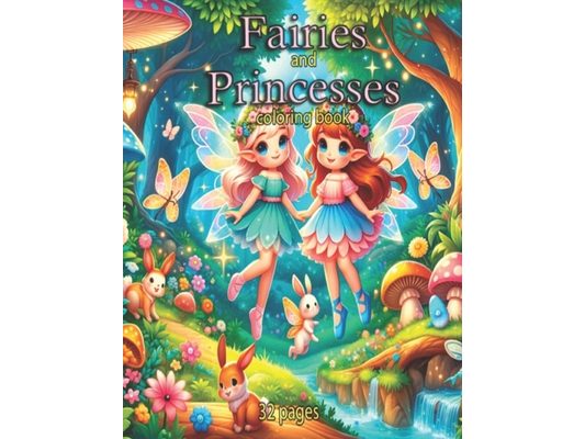 Fairies & Princesses: Cute, Fun and Magical Coloring Book For Kids Ages 5-10