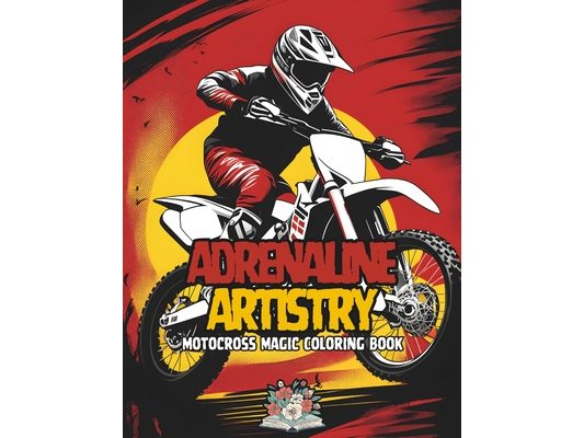 Adrenaline Artistry: motocross magic coloring book