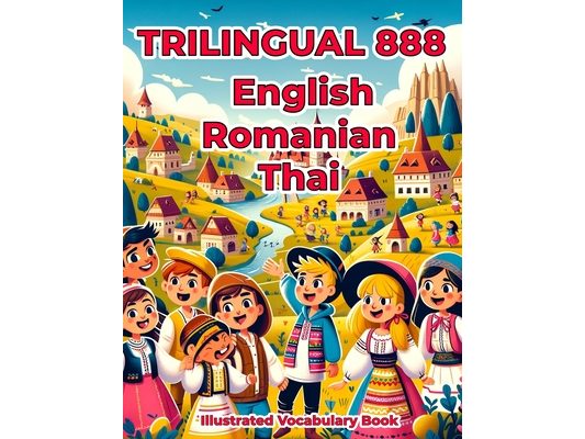 Trilingual 888 English Romanian Thai Illustrated Vocabulary Book: Colorful Edition