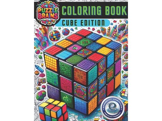Puzzle Brains Coloring Book: Cube Edition