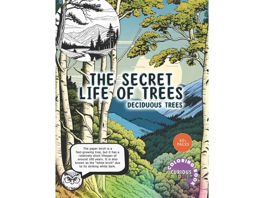 The Secret Life of Trees: Deciduous Trees, Kids 5-16, Forest Coloring Book: Educational Coloring Book