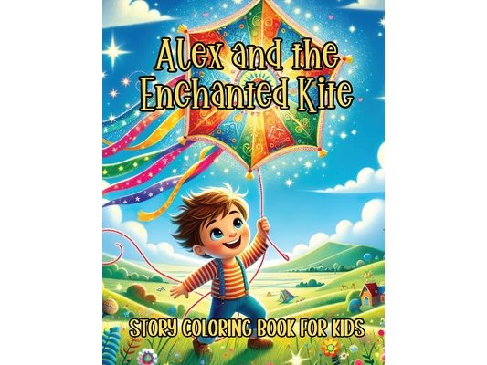 Alex and the Enchanted Kite Story Coloring Book for Kids: A Colorful Voyage to the Sky and Beyond