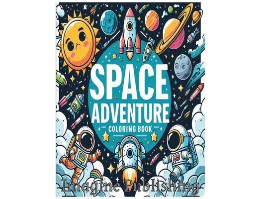 Space Adventure Kids Coloring Book: Fun, Easy, Relaxing for 4-12 Year Old, 50+ Unique Space, Astronaut, Universe, and Solar System Designs