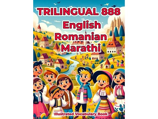 Trilingual 888 English Romanian Marathi Illustrated Vocabulary Book: Colorful Edition