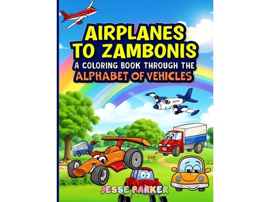Airplanes to Zambonis: A Coloring Book Through the Alphabet of Vehicles