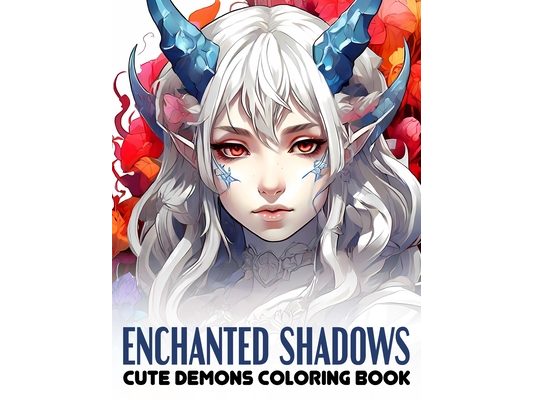 Enchanted Shadows: Coloring Book Adventures with Cute Demon Girls - Explore the Darkly Delightful World of Adorable Demons in Intricate Illustrations