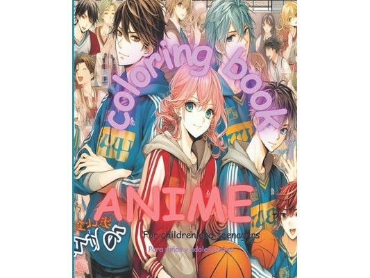Anime book coloring: Relax Anime Coloring, Amine for Teens, Anime Coloring & Painting Drawings, Teen Anime Coloring Pages, Manga for Relax