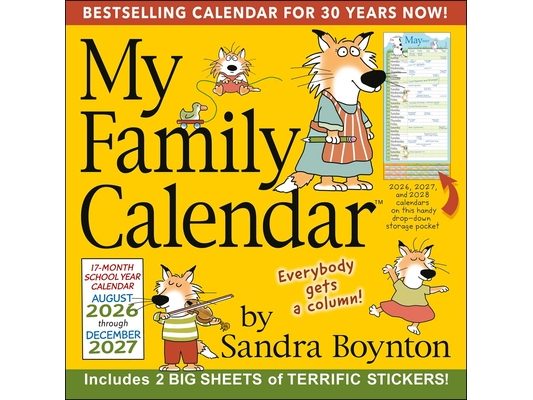 Sandra Boynton's 17-Month 2026-2027 My Family Wall Calendar