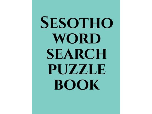 Sesotho word search puzzle book