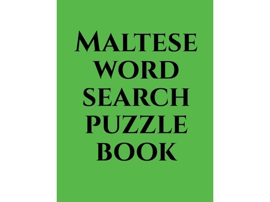 Maltese word search puzzle book