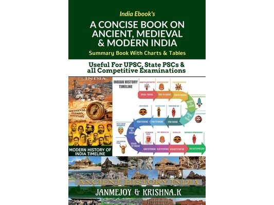 A Concise Book on Ancient, Medieval & Modern India: Summary Book with Charts & Tables. Useful for UPSC, State PSC & any Competitive Exams