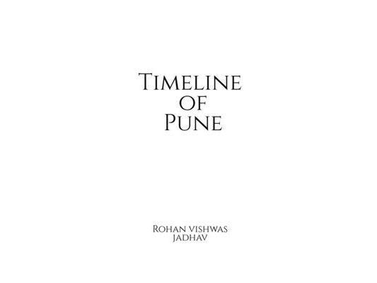 Timeline of Pune