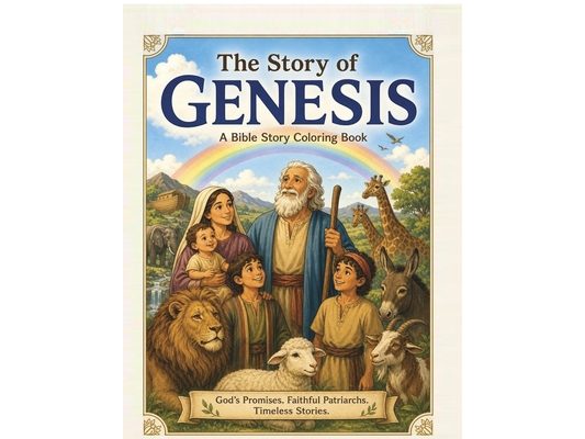 The Story of Genesis: A Bible Story Coloring Book