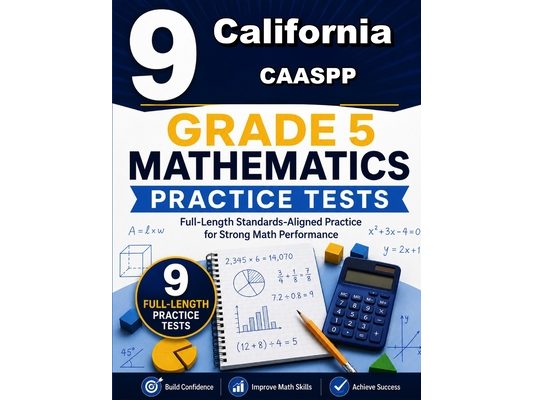 9 California CAASPP Grade 5 Math Practice Tests: A nine-step confidence climb with clear review, smart strategy, and practice that gets stronger every