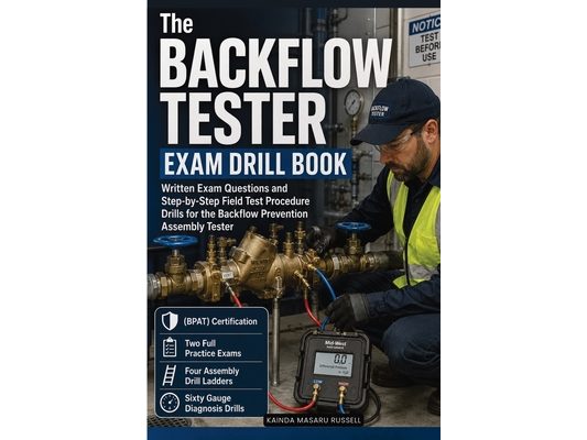The Backflow Tester Exam Drill Book: Written Exam Questions and Step-by-Step Field Test Procedure Drills For the Backflow Prevention Assembly Tester (