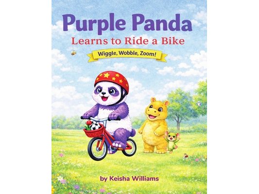 Purple Panda Learns to Ride a Bike